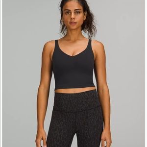 Black lululemon align crop tank top